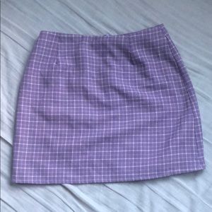 PASTEL CHECKERED A LINE MINI SKIRT